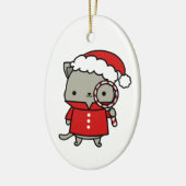 Purrlock Claus Keramisch Ornament (Links)