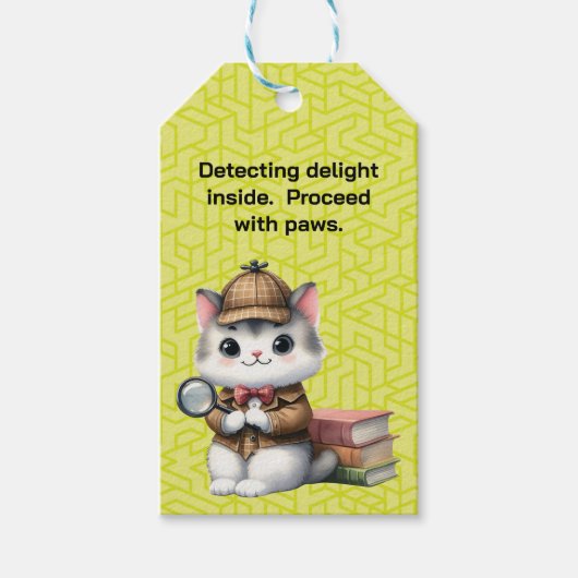 Purrlock Holmes Kitten Cadeaulabel (Voorkant)