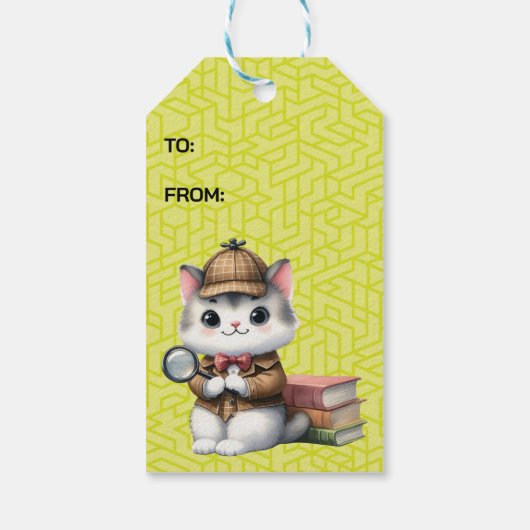 Purrlock Holmes Kitten Cadeaulabel (Achterkant)