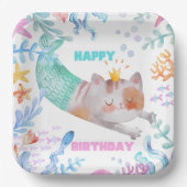 PurrMaid Birthday Paper Bord (Voorkant)