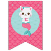 PurrMaid Mermaid Kat Birthday Vlaggetjes (Eerste vlag)