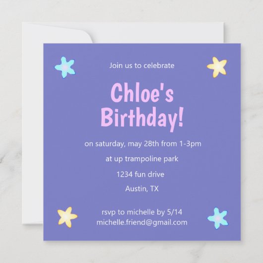 Purrmaid uitnodiging (Achterkant)