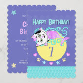 Purrmaid uitnodiging (Voorkant / Achterkant)