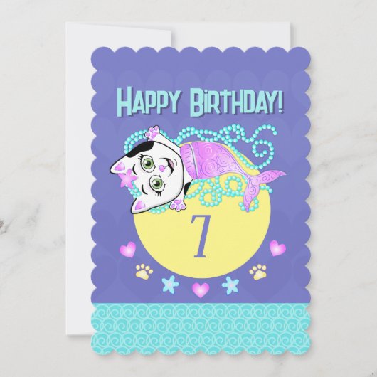 Purrmaid uitnodiging (Voorkant)