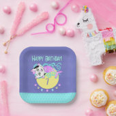 Purrmaid uitnodiging papieren bordje (Feest)