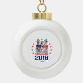 Purrnie Sanders 2016 Keramische Bal Ornament (Voorkant)
