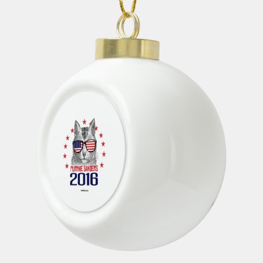 Purrnie Sanders 2016 Keramische Bal Ornament (Rechts)