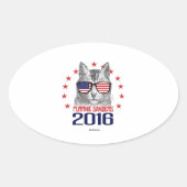 Purrnie Sanders 2016 Ovale Sticker (Voorkant)