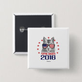 Purrnie Sanders 2016 Vierkante Button 5,1 Cm (Voorkant /achterkant)