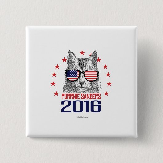 Purrnie Sanders 2016 Vierkante Button 5,1 Cm (Voorkant)