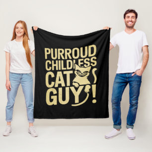 Purroud kinderloze kattenman stemt voor President Fleece Deken