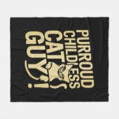 Purroud kinderloze kattenman stemt voor President Fleece Deken (Voorkant (Horizontaal))