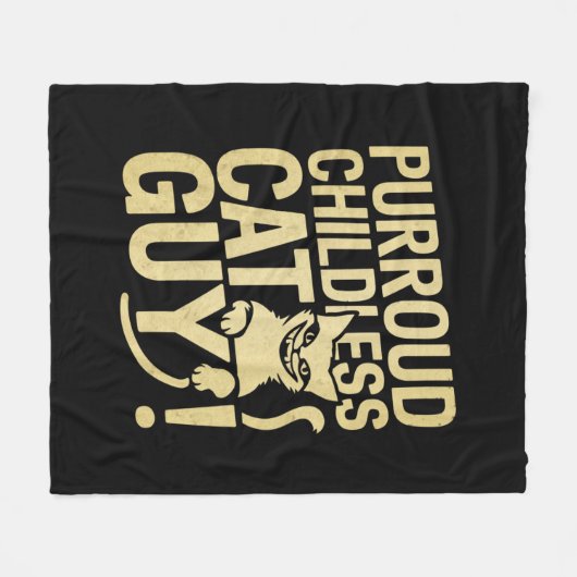 Purroud kinderloze kattenman stemt voor President Fleece Deken (Voorkant (Horizontaal))