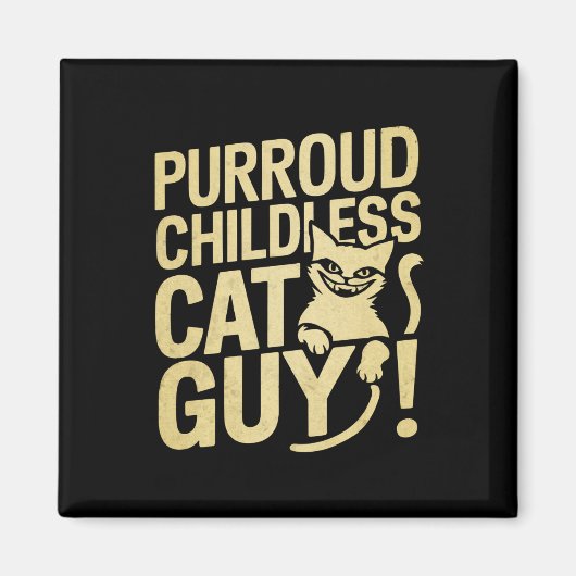 Purroud kinderloze kattenman stemt voor President Magneet (Voorkant)