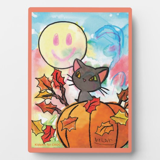 Purrrfect Autumn - Kinder kunst voor CHOC Fotoplaat (voorkant)