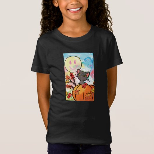 Purrrfect Autumn - Kinder kunst voor CHOC T-shirt (Voorkant)