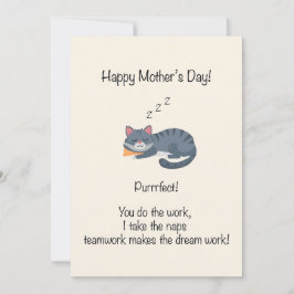 Purrrfect Moederdag Feestdagenkaart