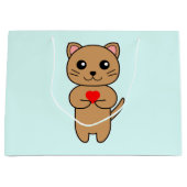 Purrrfecte Liefde Blauw Groot Cadeauzakje (Voorkant)