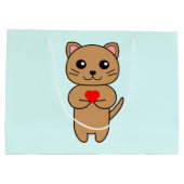 Purrrfecte Liefde Blauw Groot Cadeauzakje (Achterkant)