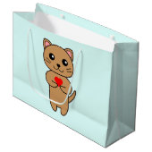 Purrrfecte Liefde Blauw Groot Cadeauzakje (Voorkant Gekanteld)