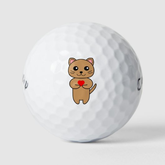 Purrrfecte Liefde Golfballen (Voorkant)