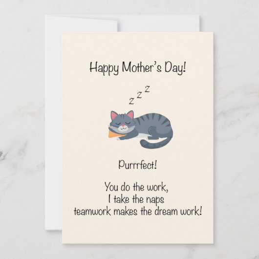 Purrrfecte Moederdag  Feestdagenkaart (Voorkant)