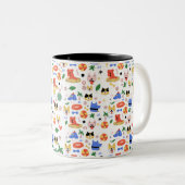 “Purrs & Paws Personalized Mug” Tweekleurige Koffiemok (Voorkant rechts)