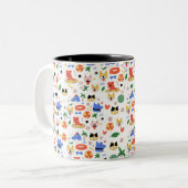 “Purrs & Paws Personalized Mug” Tweekleurige Koffiemok (Voorkant links)