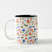 “Purrs & Paws Personalized Mug” Tweekleurige Koffiemok (Links)