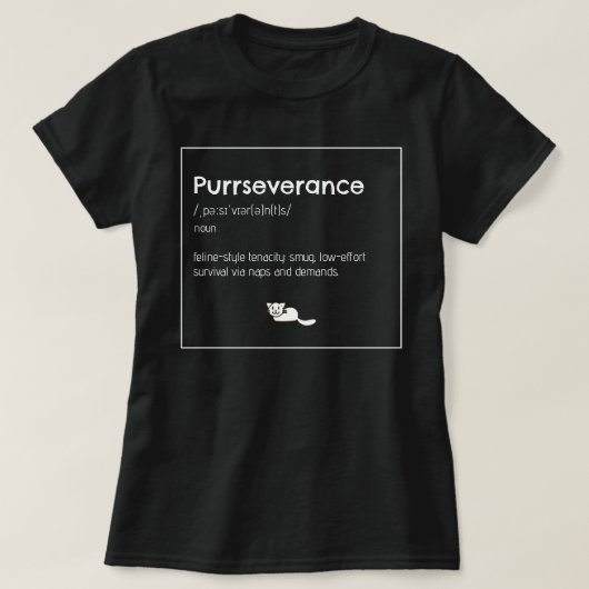 purrseverance cat lover women power cat mom t-shirt (Design voorkant)