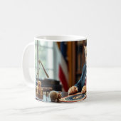 Purrsidentiële Humor in elke slok! Koffiemok (Voorkant links)