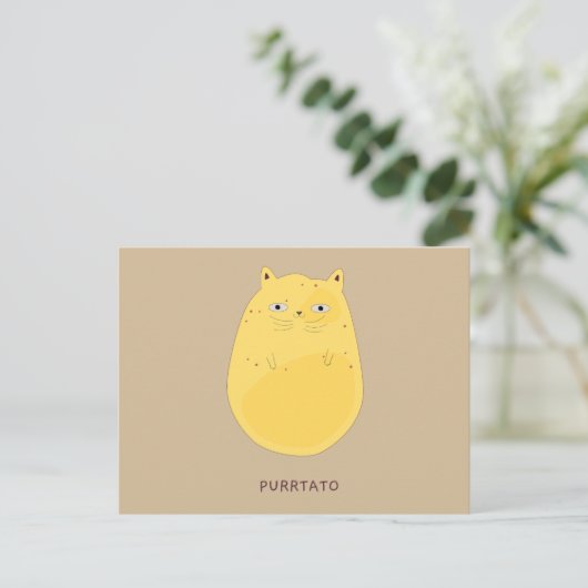 Purrtato Briefkaart (Staand voorkant)