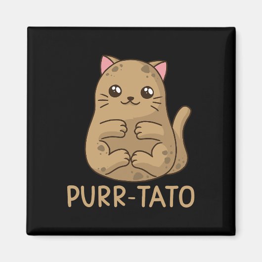 Purrtato Cat Potato Cat Lover Idaho Aardappelen Magneet (Voorkant)