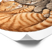 Purrty Hard — Grappige Feestkatten met Verjaardags Poster (Hoek)