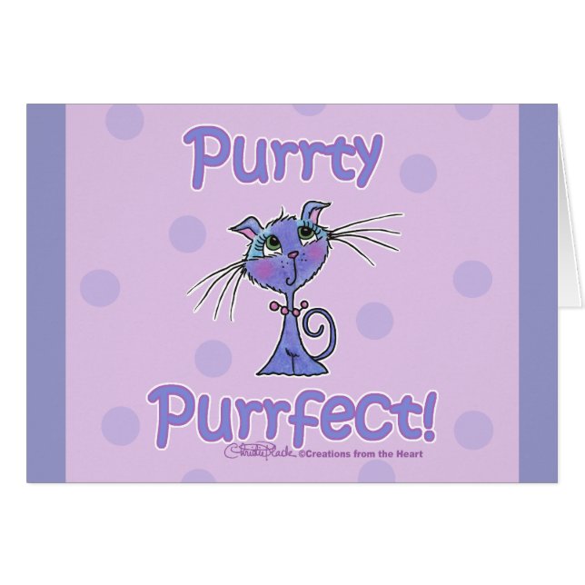 Purrty Purrfect-Kat (Voorkant Horizontaal)