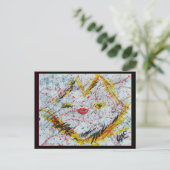 Purrz mijn galerie logo briefkaart (Staand voorkant)