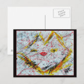 Purrz mijn galerie logo briefkaart (Voorkant / Achterkant)