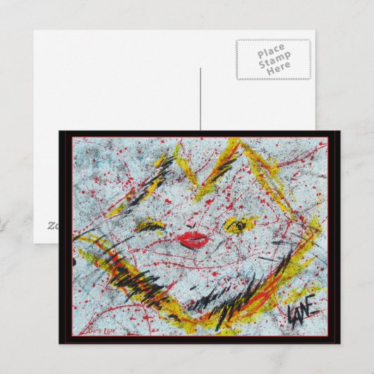 Purrz mijn galerie logo briefkaart (Voorkant / Achterkant)