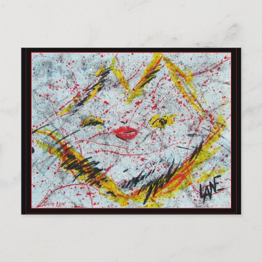 Purrz mijn galerie logo briefkaart (Voorkant)