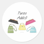 Purse Addict Ronde Sticker (Voorkant)