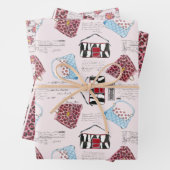 Purse Design Wrapping papier set van 3 Inpakpapier Vel (In situ)