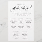 Purse Scavenger Hunt Vrijgezellenfeest Game Paper Flyer (Voorkant)