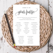 Purse Scavenger Hunt Vrijgezellenfeest Game Paper  Flyer