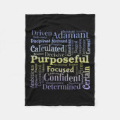 Purseful Word Cloud Art Achiever Motivation Insrat Fleece Deken (Voorkant)