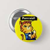 Pursist, Kat Pursist, Kat Pursist Ronde Button 5,7 Cm (Voorkant /achterkant)
