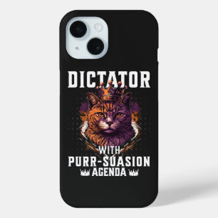 Purssion Agenda Grappige Bossy Cat iPhone 15 Case