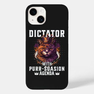 Purssion Agenda Grappige Bossy Cat Case-Mate iPhone 14 Hoesje