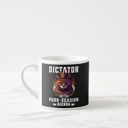 Purssion Agenda Grappige Bossy Cat Espresso Kop (Links)