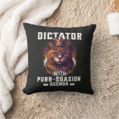 Purssion Agenda Grappige Bossy Cat Kussen (Deken)