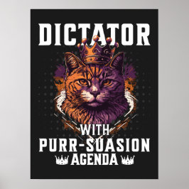 Purssion Agenda Grappige Bossy Cat Poster